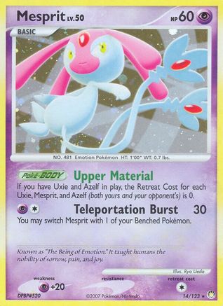 Mesprit 014/123 - Holofoil Mysterious Treasures - Holo Rare