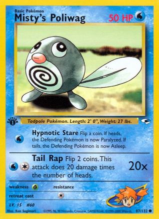 Misty's Poliwag 087/132 - 1st Edition Gym Heroes - Common