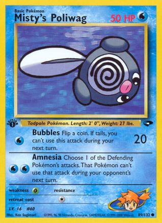 Misty's Poliwag 089/132 - Unlimited Gym Challenge - Common
