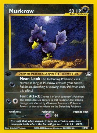 Murkrow 024/111 - Unlimited Neo Genesis - Rare