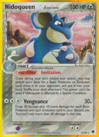 Nidoqueen (Delta Species) 007/101 - Reverse Holofoil Dragon Frontiers - Holo Rare