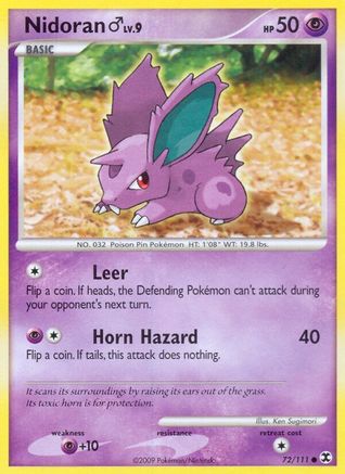 Nidoran M 072 - Reverse Holofoil Rising Rivals - Common