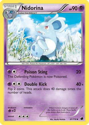 Nidorina 041/116 - Reverse Holofoil Plasma Freeze - Uncommon