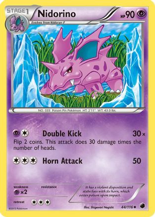 Nidorino 044 - Reverse Holofoil Plasma Freeze - Uncommon