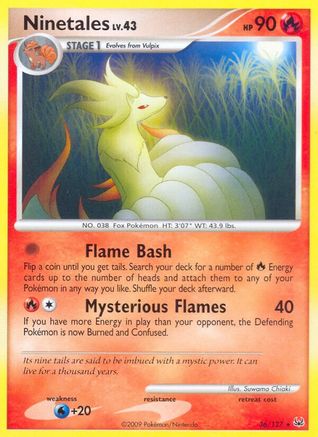 Ninetales 036 - Reverse Holofoil Platinum - Rare