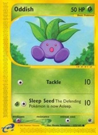 Oddish 122/165 - Reverse Holofoil Expedition - Common