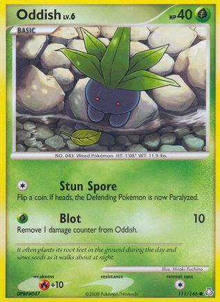 Oddish (111) 111 - Reverse Holofoil Legends Awakened - Common