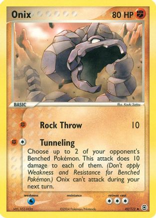 Onix 042 - Reverse Holofoil FireRed & LeafGreen - Uncommon
