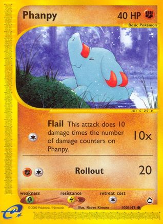 Phanpy 100/147 - Reverse Holofoil Aquapolis - Common