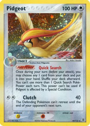 Pidgeot 010/112 - Holofoil FireRed & LeafGreen - Holo Rare