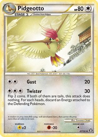Pidgeotto 047 - Reverse Holofoil Triumphant - Uncommon