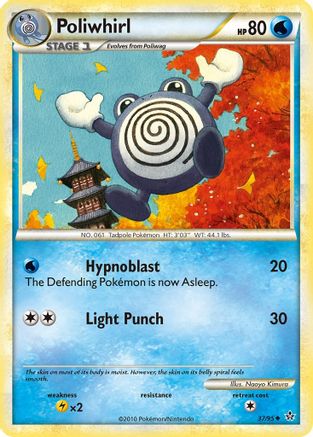 Poliwhirl 037 - Reverse Holofoil Unleashed - Uncommon