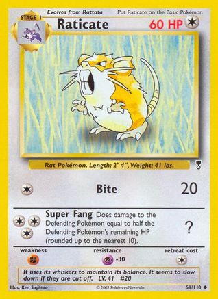 Raticate 061 - Reverse Holofoil Legendary Collection - Uncommon