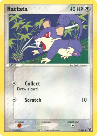 Rattata 077/112 - Reverse Holofoil FireRed & LeafGreen - Common