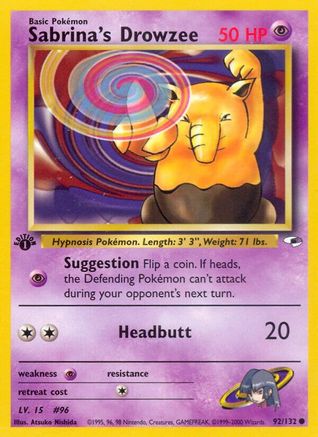 Sabrina's Drowzee 092/132 - Unlimited Gym Heroes - Common