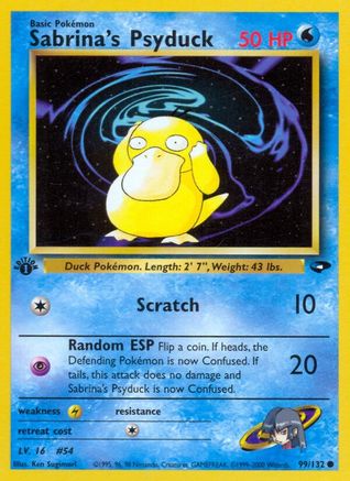 Sabrina's Psyduck 099/132 - Unlimited Gym Challenge - Common