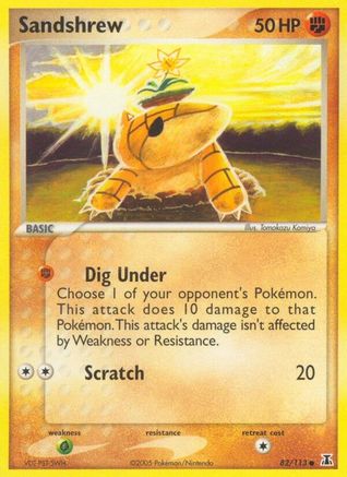 Sandshrew 082/113 - Reverse Holofoil Delta Species - Common