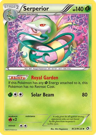 Serperior RC3/RC25 - Holofoil Legendary Treasures Radiant Collection - Uncommon