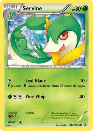 Servine RC2/RC25 - Holofoil Legendary Treasures Radiant Collection - Common