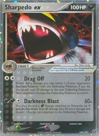 Sharpedo ex 104 - Holofoil Deoxys - Ultra Rare