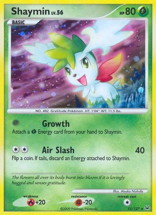 Shaymin (15) 015 - Reverse Holofoil Platinum - Holo Rare