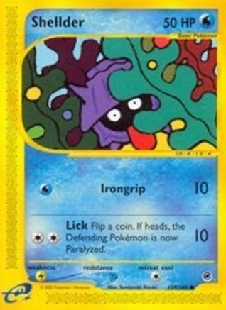 Shellder 129/165 - Reverse Holofoil Expedition - Common