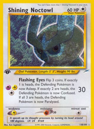 Shining Noctowl 110 - Unlimited Holofoil Neo Destiny - Secret Rare