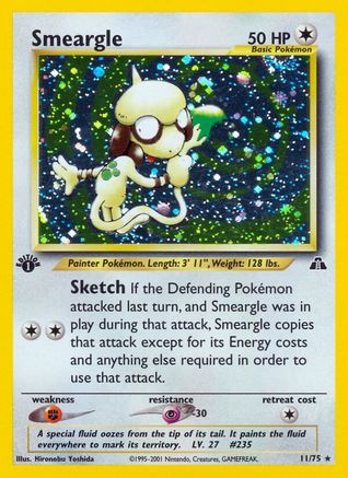 Smeargle (11) 011/75 - Unlimited Holofoil Neo Discovery - Holo Rare