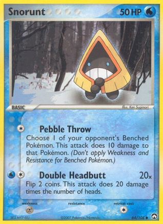 Snorunt 064 - Reverse Holofoil Power Keepers - Common
