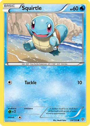 Squirtle 024/135 - Reverse Holofoil Plasma Storm - Common