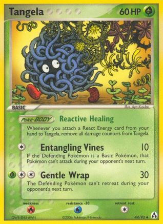 Tangela 044 - Reverse Holofoil Legend Maker - Uncommon