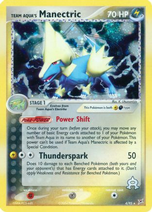 Team Aqua's Manectric 004/95 - Reverse Holofoil Team Magma vs Team Aqua - Holo Rare