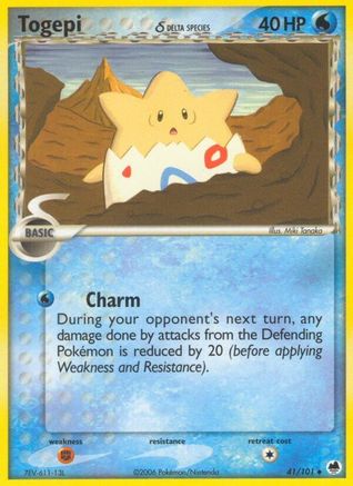 Togepi (Delta Species) 041 - Reverse Holofoil Dragon Frontiers - Uncommon