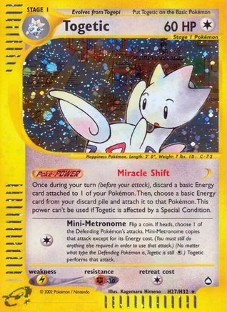 Togetic (H27) H27 - Holofoil Aquapolis - Holo Rare