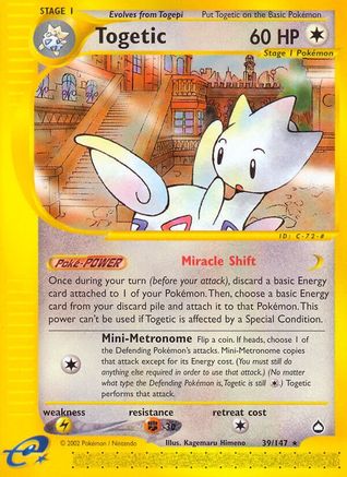 Togetic 039 Aquapolis - Rare