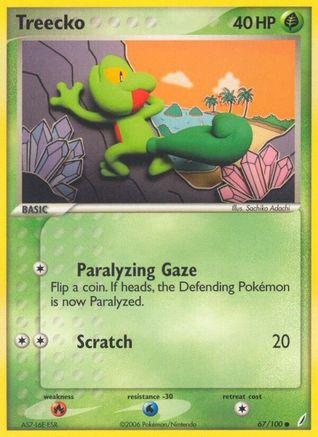 Treecko 067/100 - Reverse Holofoil Crystal Guardians - Common