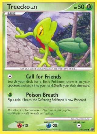 Treecko 079/100 - Reverse Holofoil Stormfront - Common