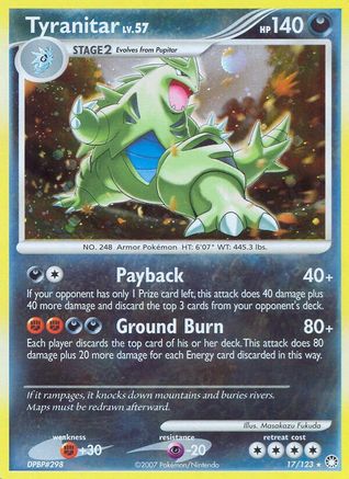 Tyranitar 017 - Holofoil Mysterious Treasures - Holo Rare