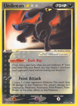 Umbreon Star 017 - Holofoil POP Series 5 - Ultra Rare