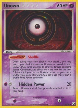 Unown (O) 00O - Holofoil Unseen Forces - Holo Rare
