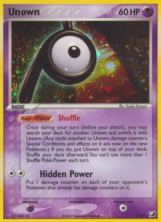Unown (P) 00P - Holofoil Unseen Forces - Holo Rare