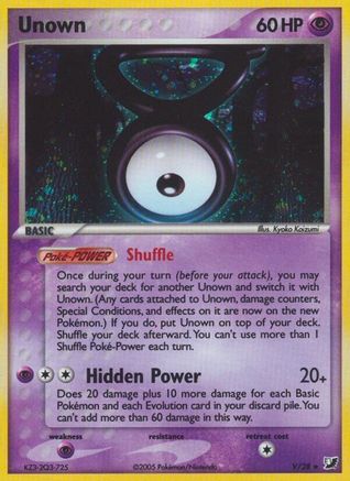 Unown (V) 00V - Holofoil Unseen Forces - Holo Rare