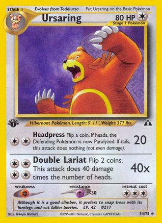 Ursaring (34) 034/75 - Unlimited Neo Discovery - Rare