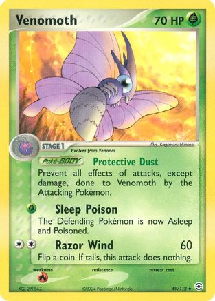 Venomoth 049 FireRed & LeafGreen - Uncommon