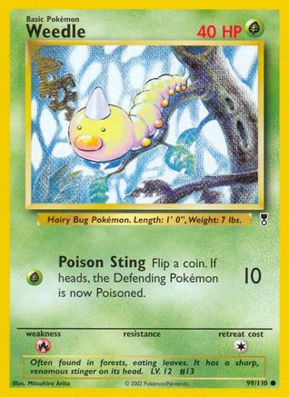 Weedle 099/110 - Reverse Holofoil Legendary Collection - Common