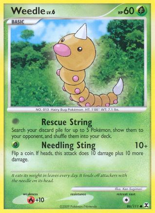Weedle 086 Rising Rivals - Common