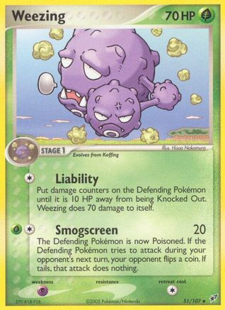 Weezing 051 - Reverse Holofoil Deoxys - Uncommon