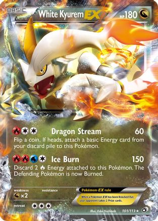 White Kyurem EX 101/113 - Holofoil Legendary Treasures - Ultra Rare
