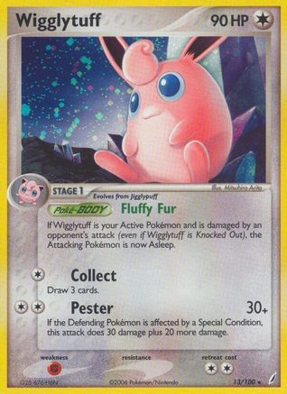 Wigglytuff 013/100 - Reverse Holofoil Crystal Guardians - Holo Rare
