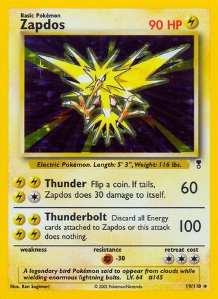 Zapdos 019 - Holofoil Legendary Collection - Holo Rare